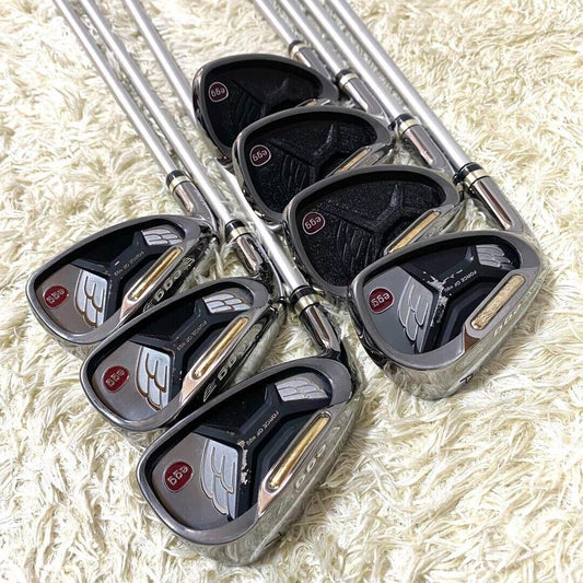 PRGR egg 2014 7pcs 7-Pw-Aw-AS-Sw Iron Set Genuine Carbon M-40 Flex Stiff Regular