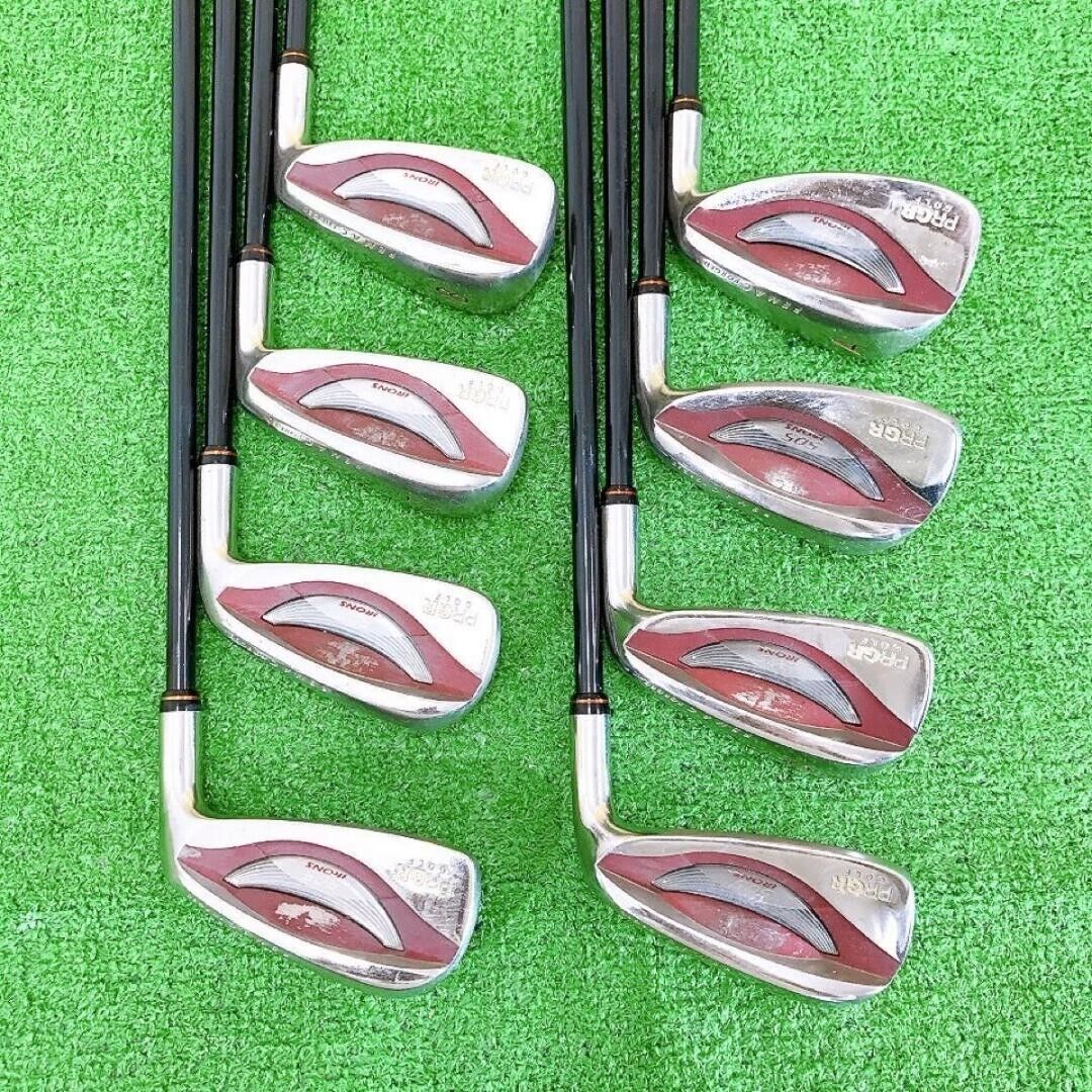 PRGR 505 8Pcs 5-9+Pw+Aw+Sw iron set M-34 INSPEC MEDIUM BUTT Flex Average