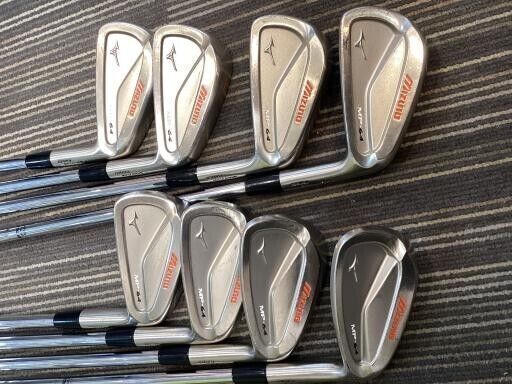 Mizuno MP-64 8Pcs 3-9+Pw iron set Dynamic Gold S400 Flex Stiff