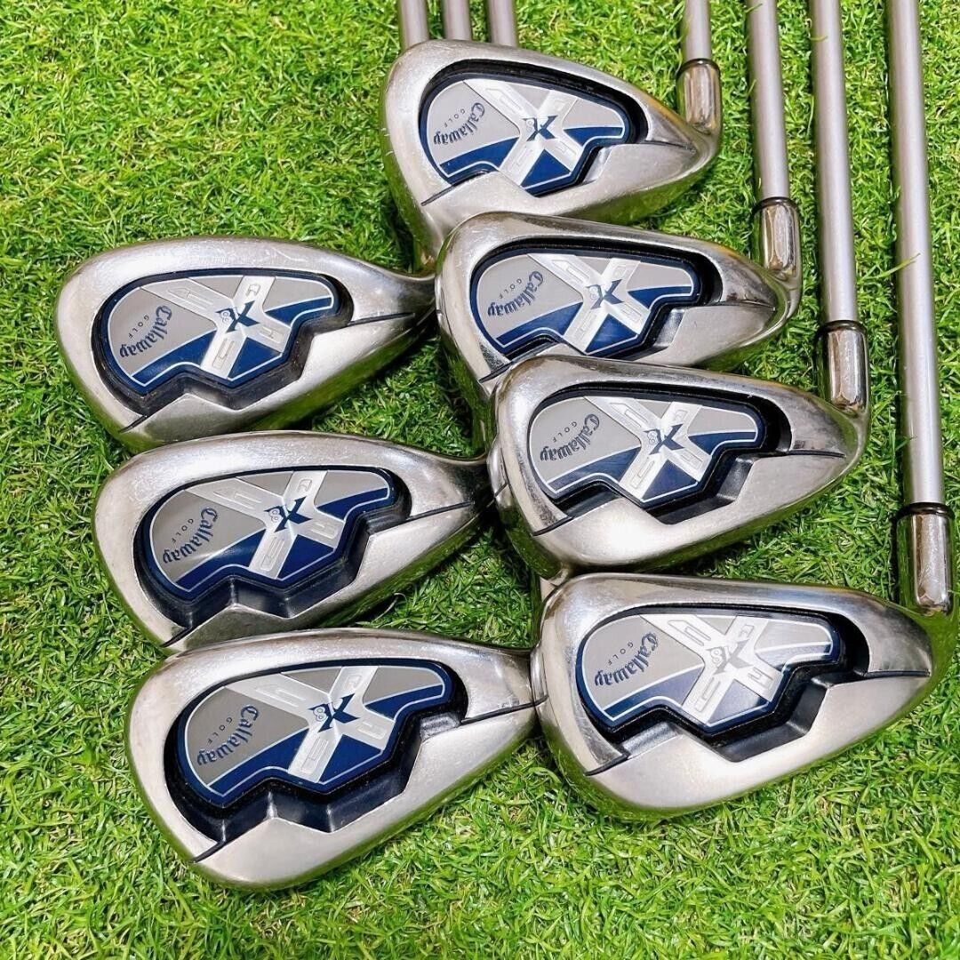 Lefty Callaway X-18 7pcs 5-PW+AW Iron Set JV X SERIES 60i Flex Regular Graphite