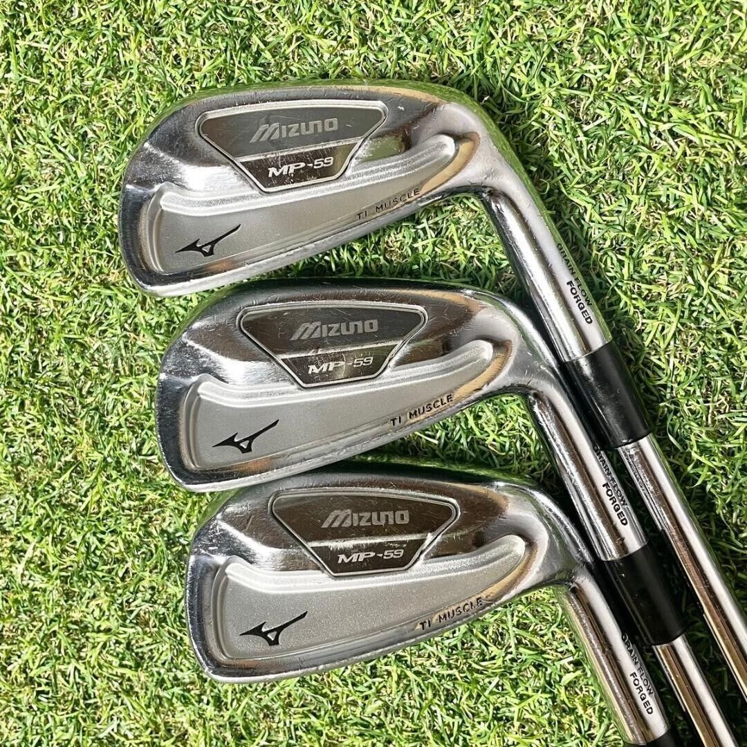 Mizuno MP-59 2011 7pcs 4-PW Iron Set Dynamic Gold S200 Flex Stiff Steel Shaft