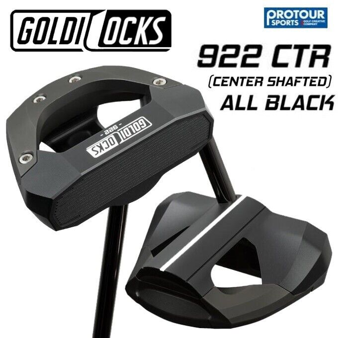 GOLDILOCKS Model 922 CTR ALL BLACK 34in Putter Right Handed with Head Cover