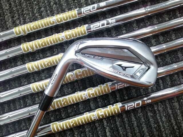 Lefty Mizuno JPX 921 HOT METAL 7pcs 4-Pw Iron Set Dynamic Gold 120 X100 Flex X