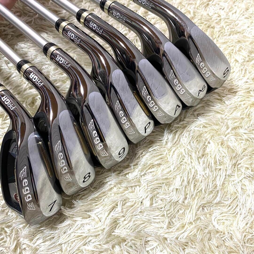 Lefty Egg 2014 7pc 7-Pw-Aw-AS-Sw Iron Set Genuine Carbon M-40 Flex Stiff Regular