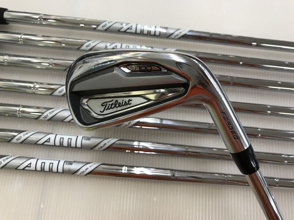 Titleist T100 2019 8pcs 3-Pw Iron Set AMT TOUR WHITE S200 Flex Stiff Steel Shaft