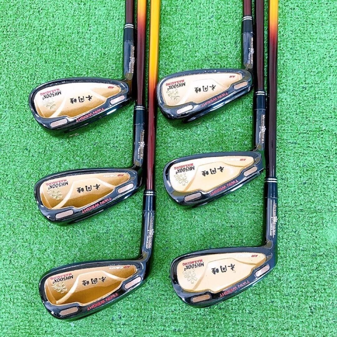 Lefty MUTSUMI HONMA MH500X2 6pcs 5-Pw Iron Set Original shaft Flex Sti –  YouMeEra