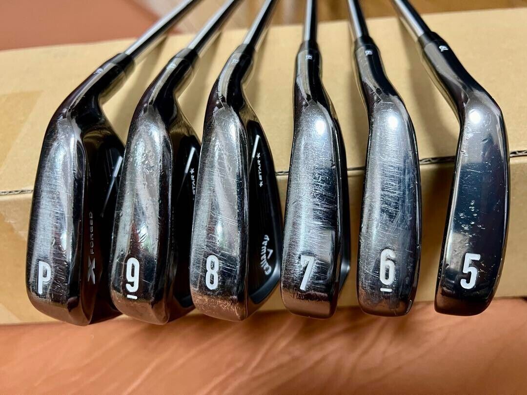 Callaway X FORGED STAR SMOKE 6pcs 5-Pw Iron Set N.S.PRO 950GH neo Flex Stiff